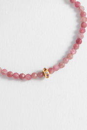 Amelia Bracelet Gold Plated - Pink Tourmaline