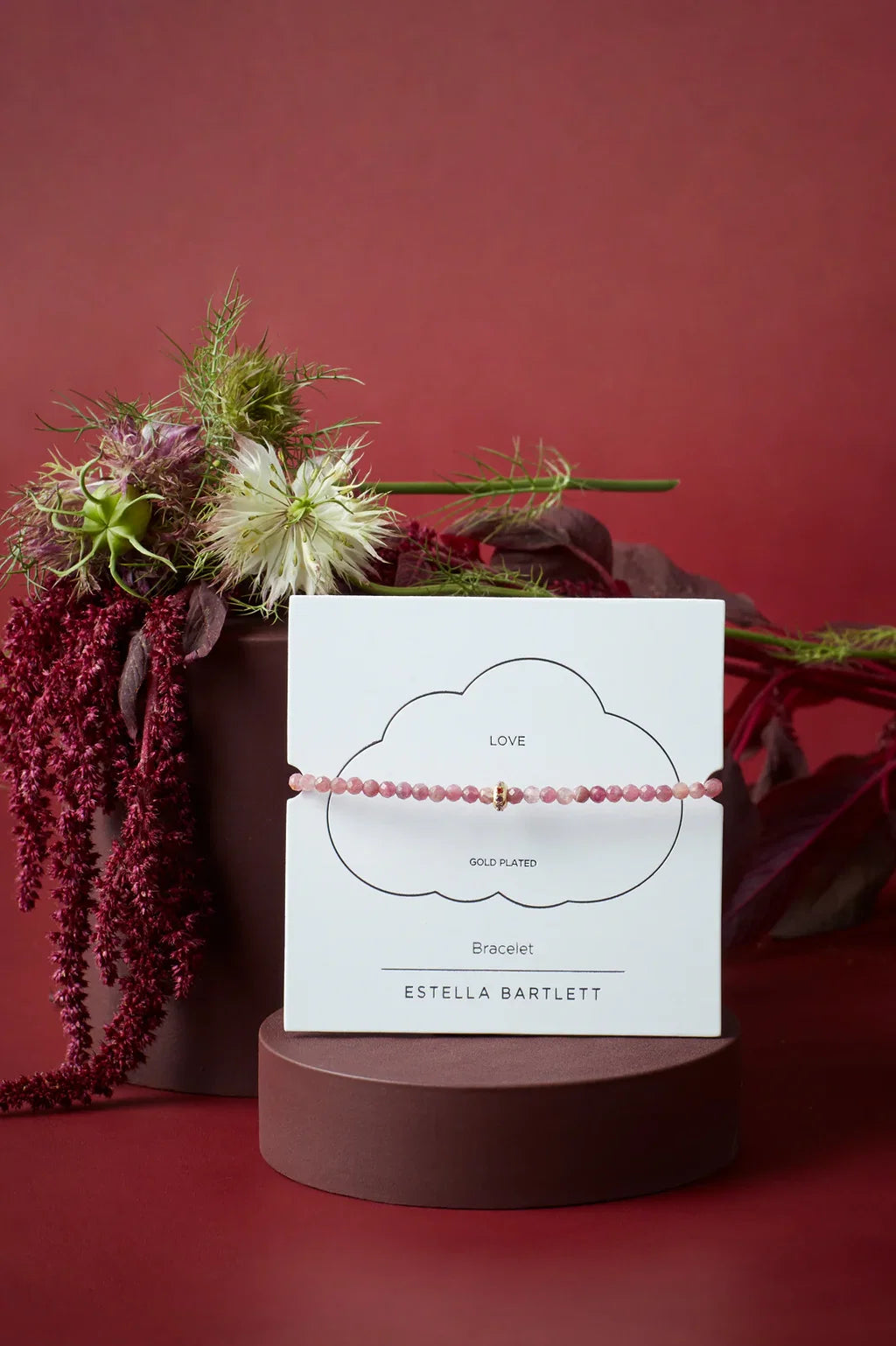 Amelia Bracelet Gold Plated - Pink Tourmaline