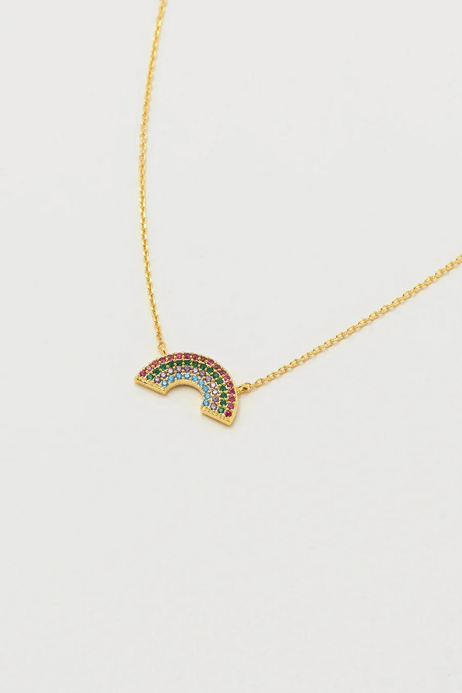 Full Rainbow Necklace- Gold Plated