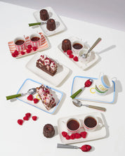 Red Striped Espresso Cup Set