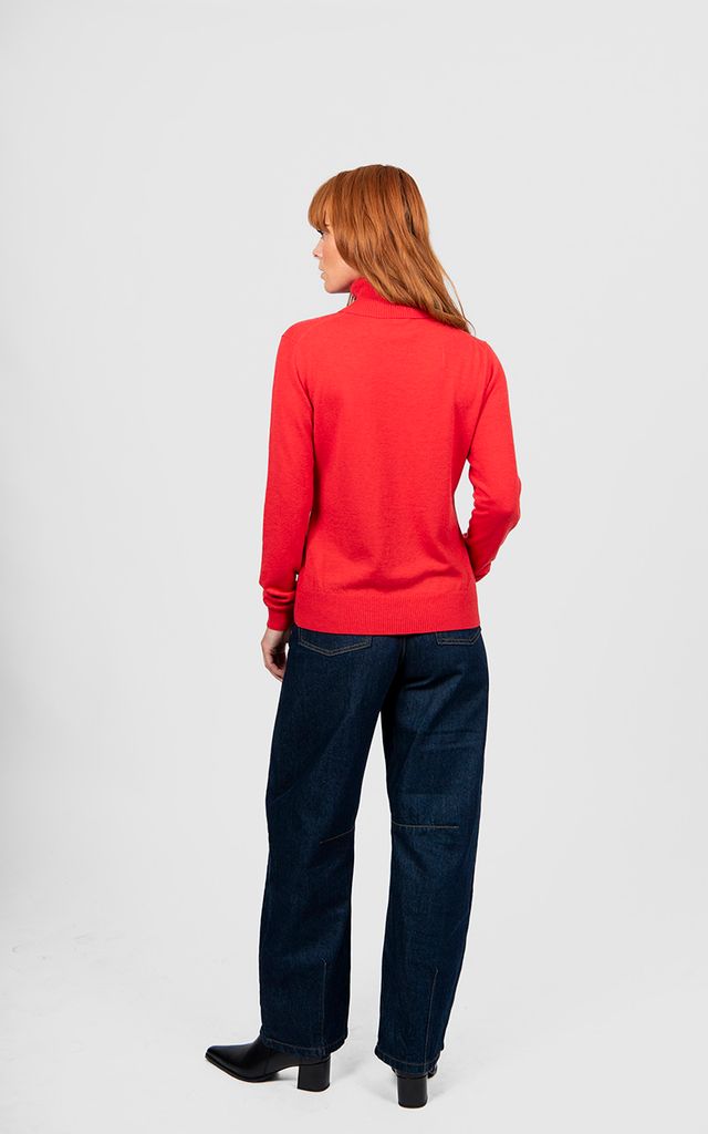 Rosie Roll Neck Pullover - Cayenne - Presence Hamilton