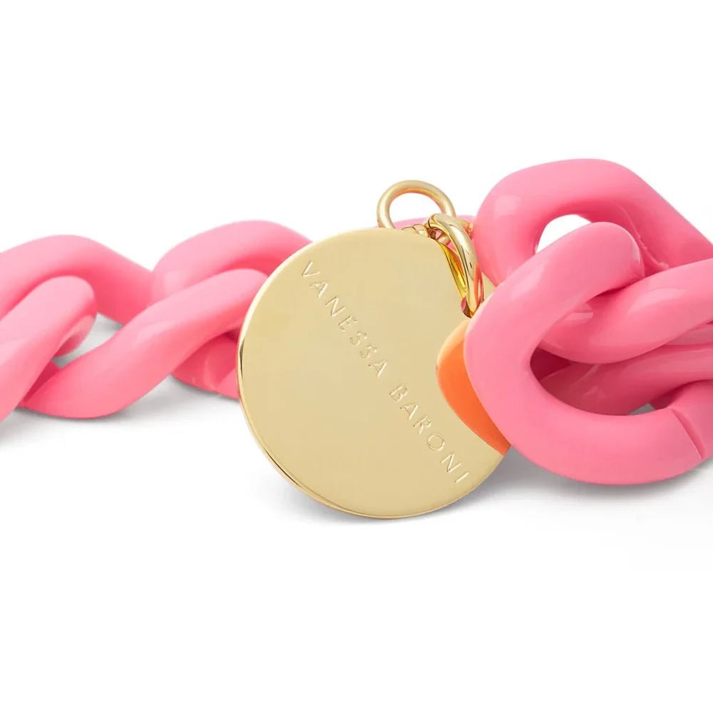 Flat Chain Bracelet Raspberry