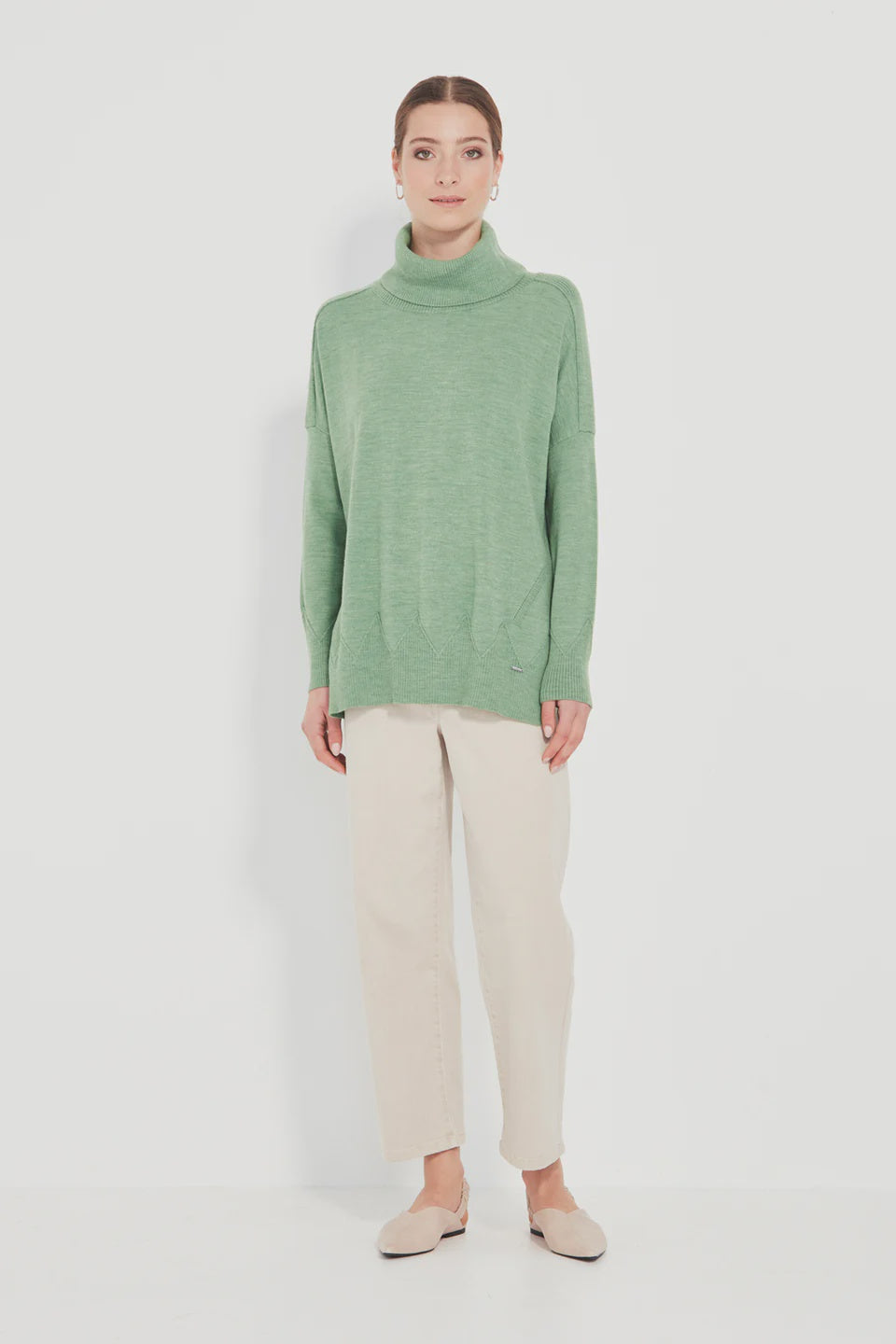 Gaby Sweater- Pistachio - Presence Hamilton