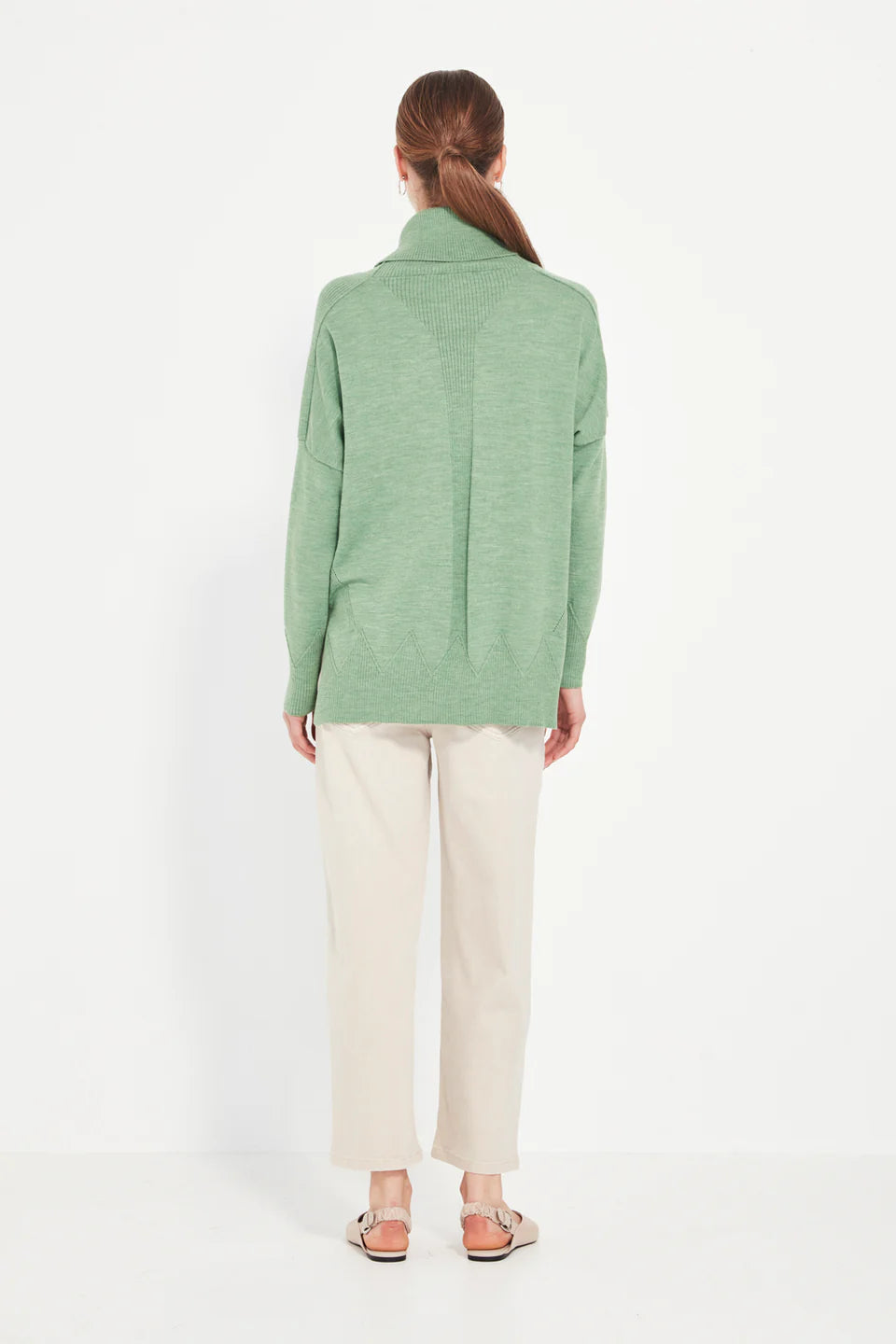 Gaby Sweater- Pistachio - Presence Hamilton