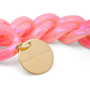 Great Bracelet Iridescent Neon Pink Marble