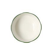 Soft Scallop Green Embossed Bowl