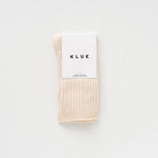KLUE Pointelle Fine Rib Knit-Beige
