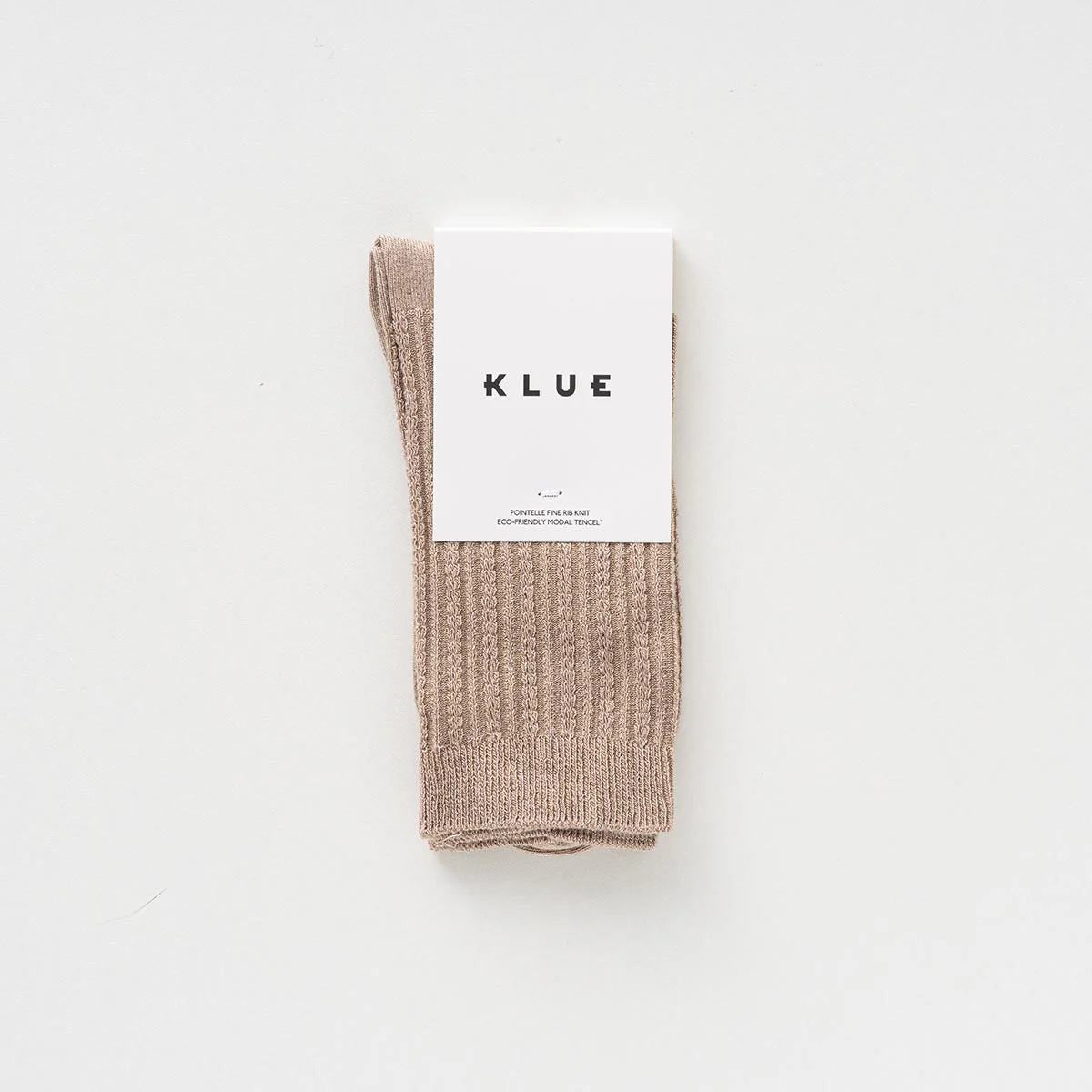 KLUE Pointelle Fine Rib Knit- Caramel