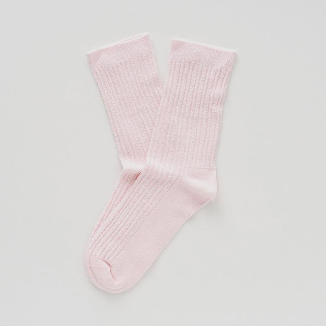 KLUE Pointelle Fine Rib Knit- Pink