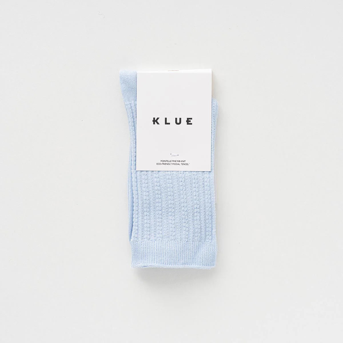 KLUE Pointelle Fine Rib Knit- Blue