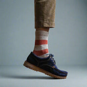 KLUE Merino Wool Sock- Beige & Orange Stripe