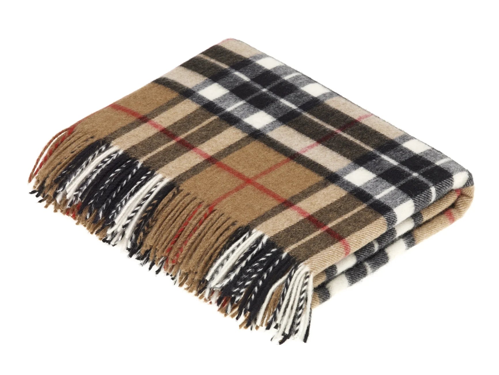 Bronte Tartan Throw- Camel Thompson - Presence Hamilton
