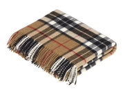 Bronte Tartan Throw- Camel Thompson - Presence Hamilton