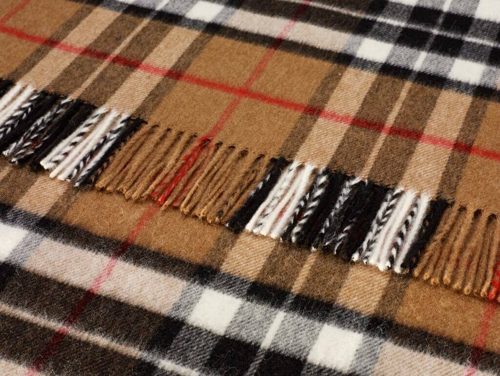 Bronte Tartan Throw- Camel Thompson - Presence Hamilton