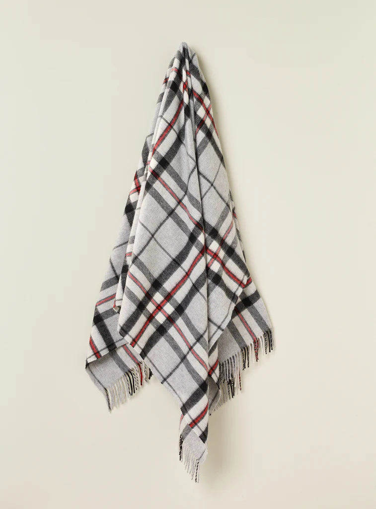 Bronte Tartan Throw- Grey Thompson