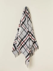 Bronte Tartan Throw- Grey Thompson