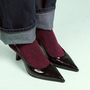 KLUE Glitter Lurex Socks - Burgundy