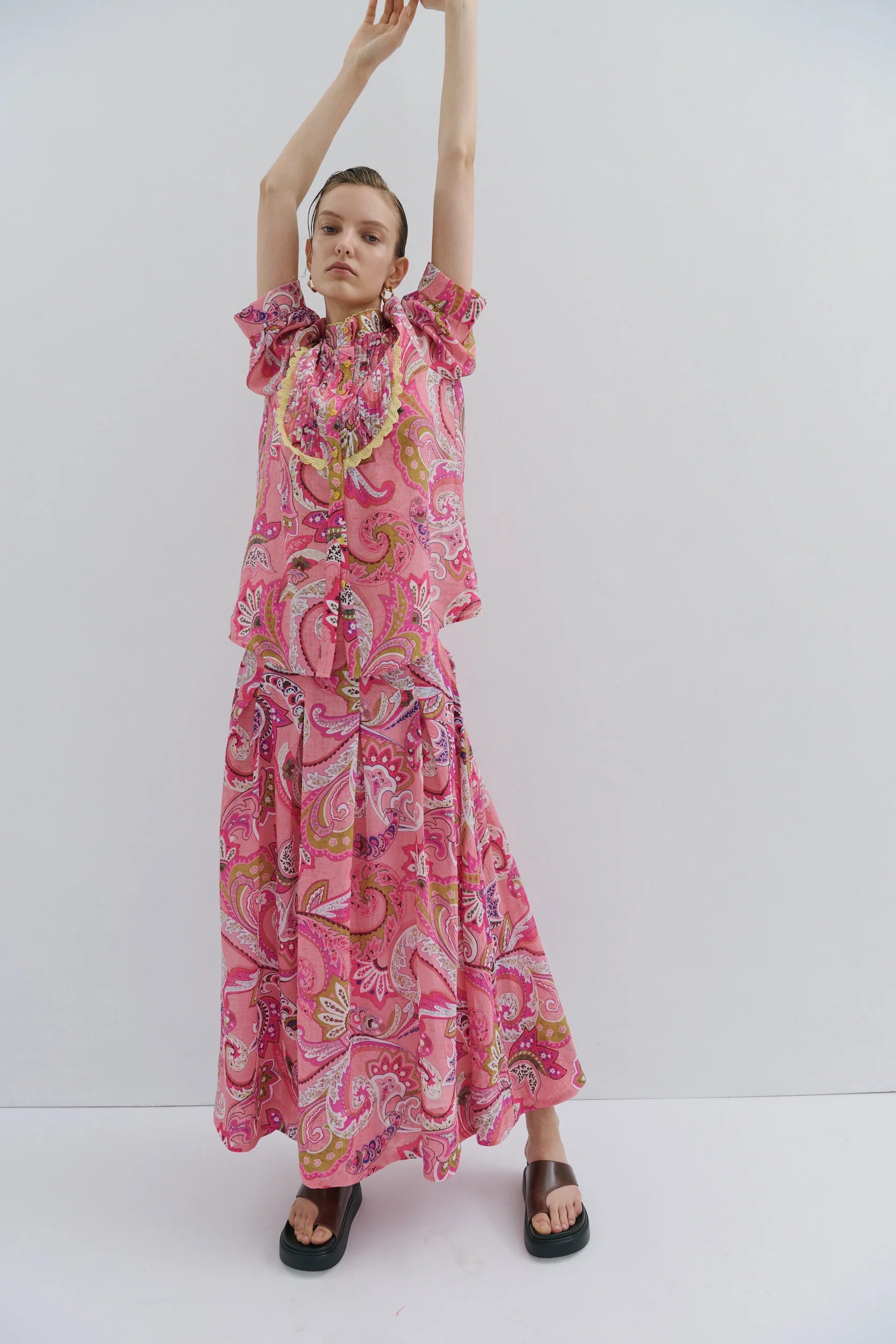 Charlotte Flower Midi Skirt