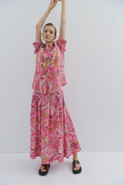 Charlotte Flower Midi Skirt