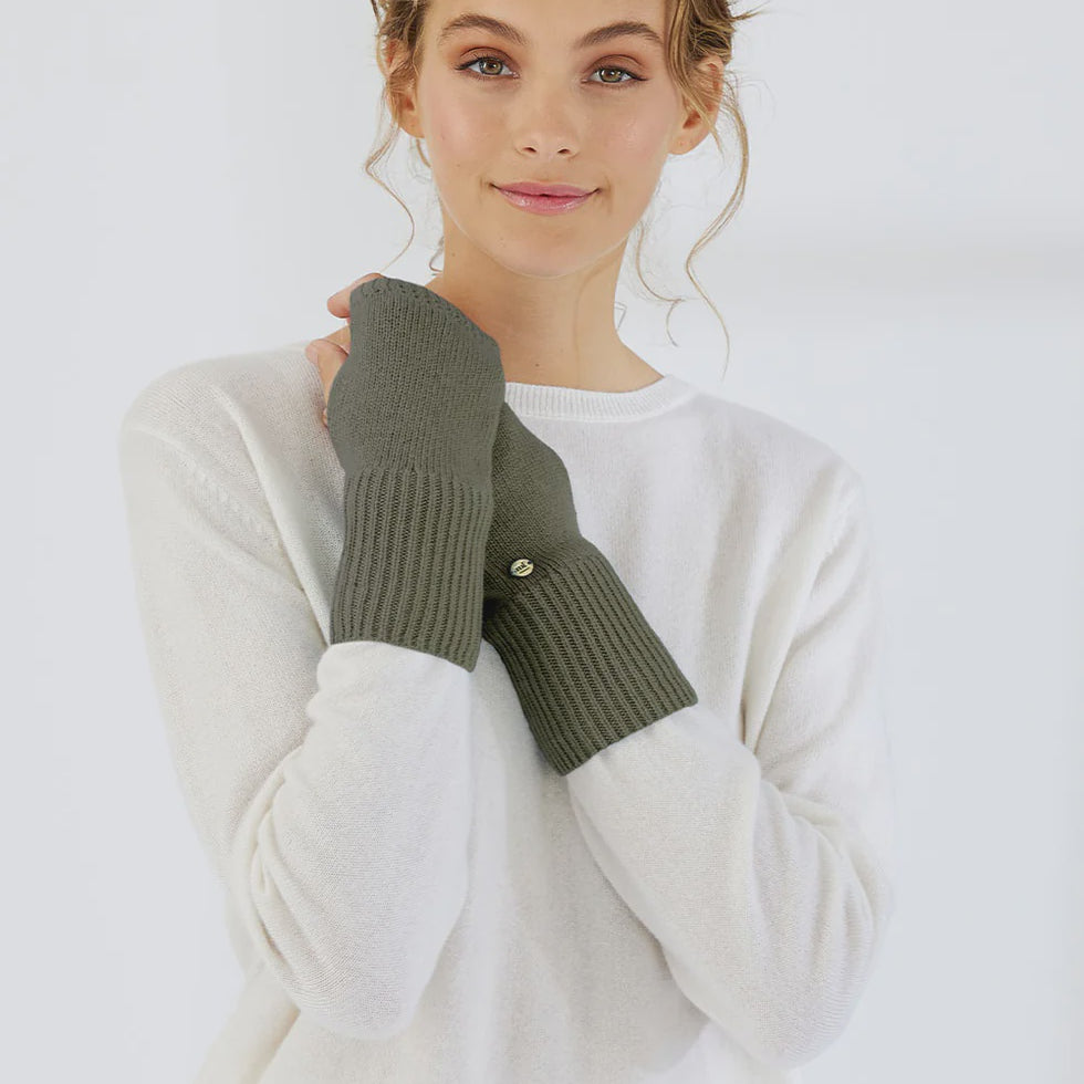 Classic Cashmere Wrist Warmer - Military - Presence Hamilton