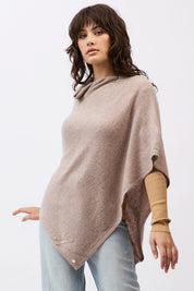 Mia Cashmere Poncho - Toast - Presence Hamilton