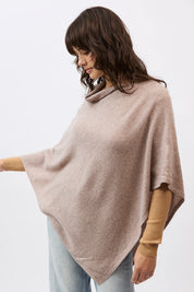 Mia Cashmere Poncho - Toast - Presence Hamilton