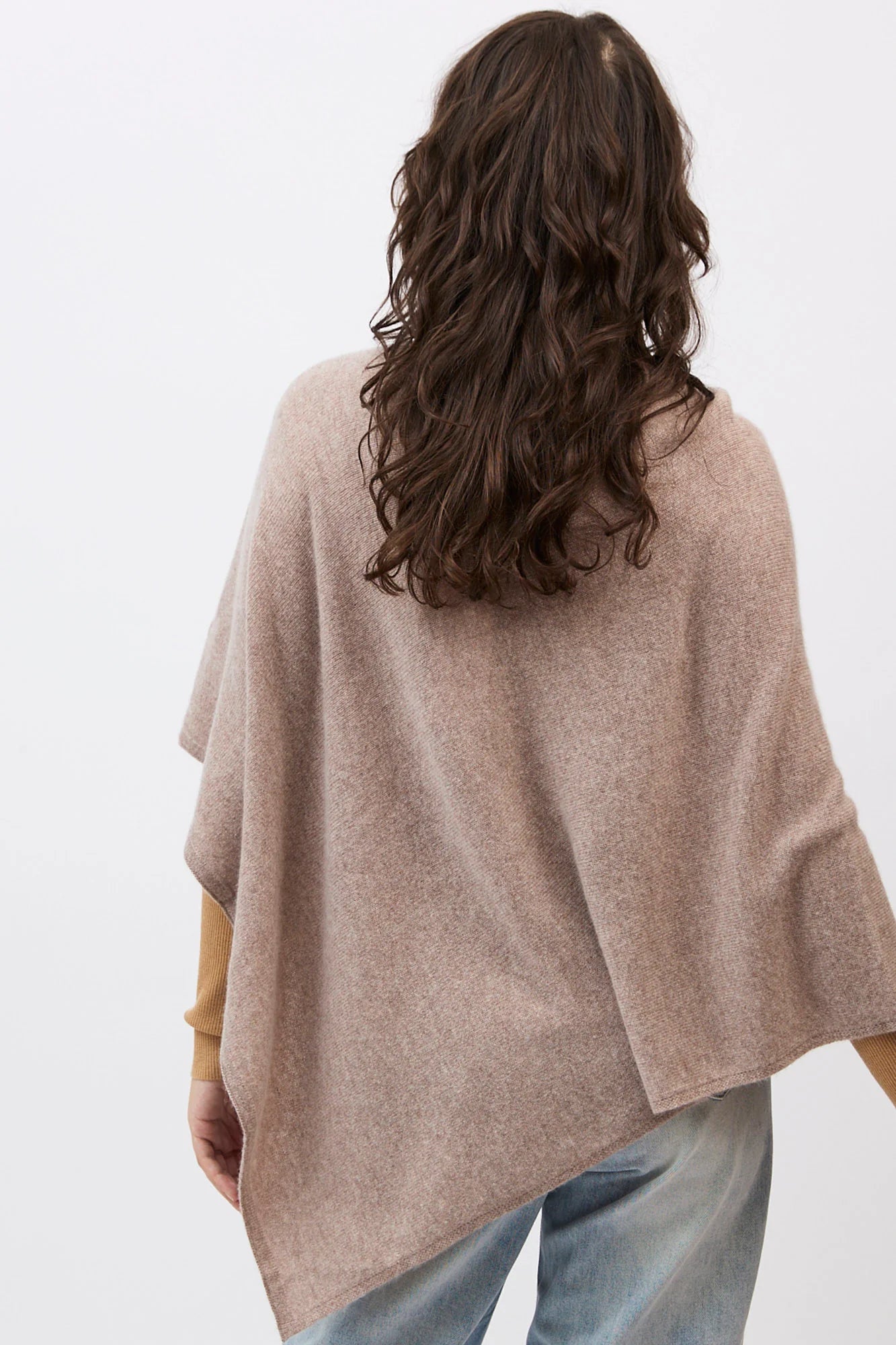 Mia Cashmere Poncho - Toast - Presence Hamilton
