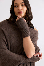 Classic Cashmere Wrist Warmer - Espresso - Presence Hamilton