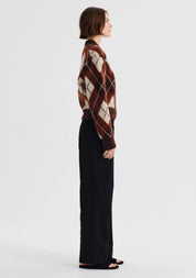 Chester Knit Jacket- Argyle - Presence Hamilton