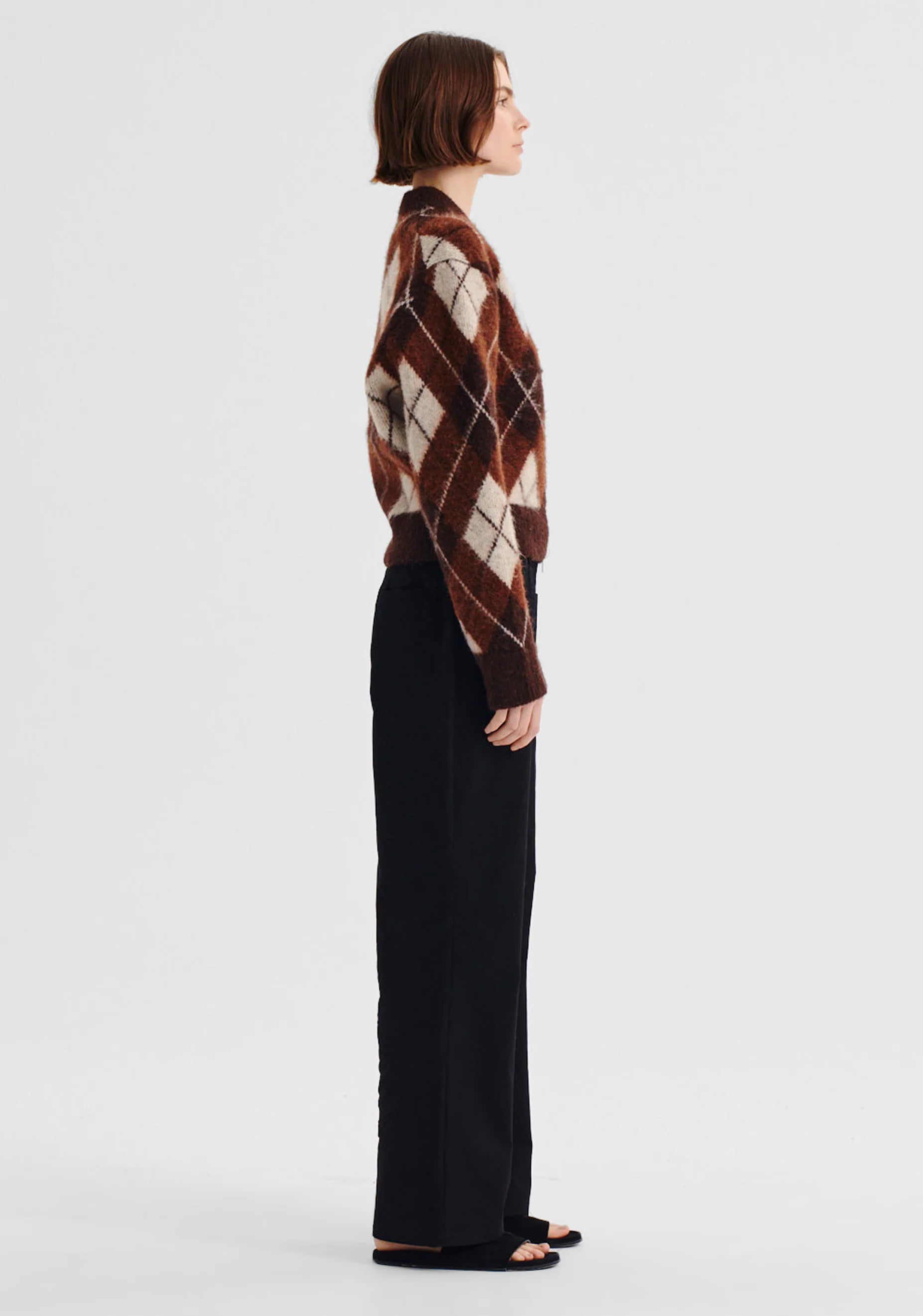 Chester Knit Jacket- Argyle - Presence Hamilton