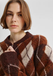 Chester Knit Jacket- Argyle - Presence Hamilton