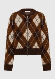 Chester Knit Jacket- Argyle - Presence Hamilton