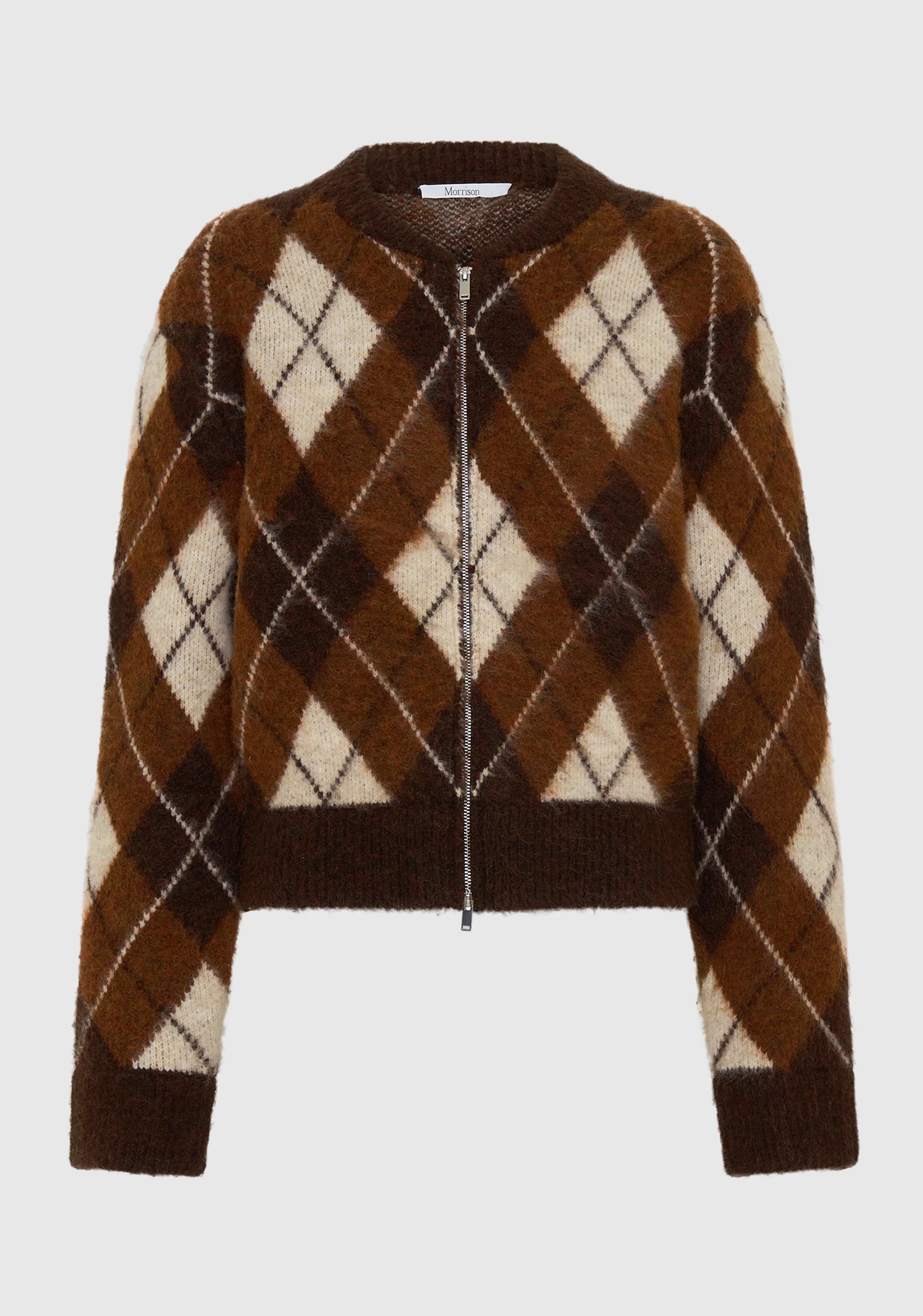 Chester Knit Jacket- Argyle - Presence Hamilton