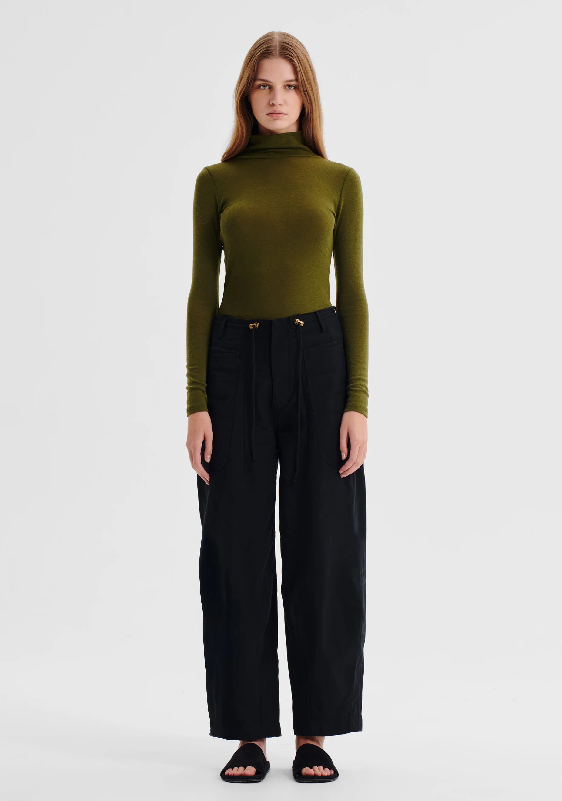 Morri Merino High Neck - Avocado - Presence Hamilton