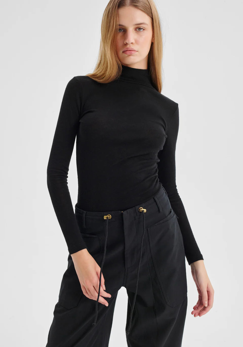 Morri Merino High Neck - Black - Presence Hamilton