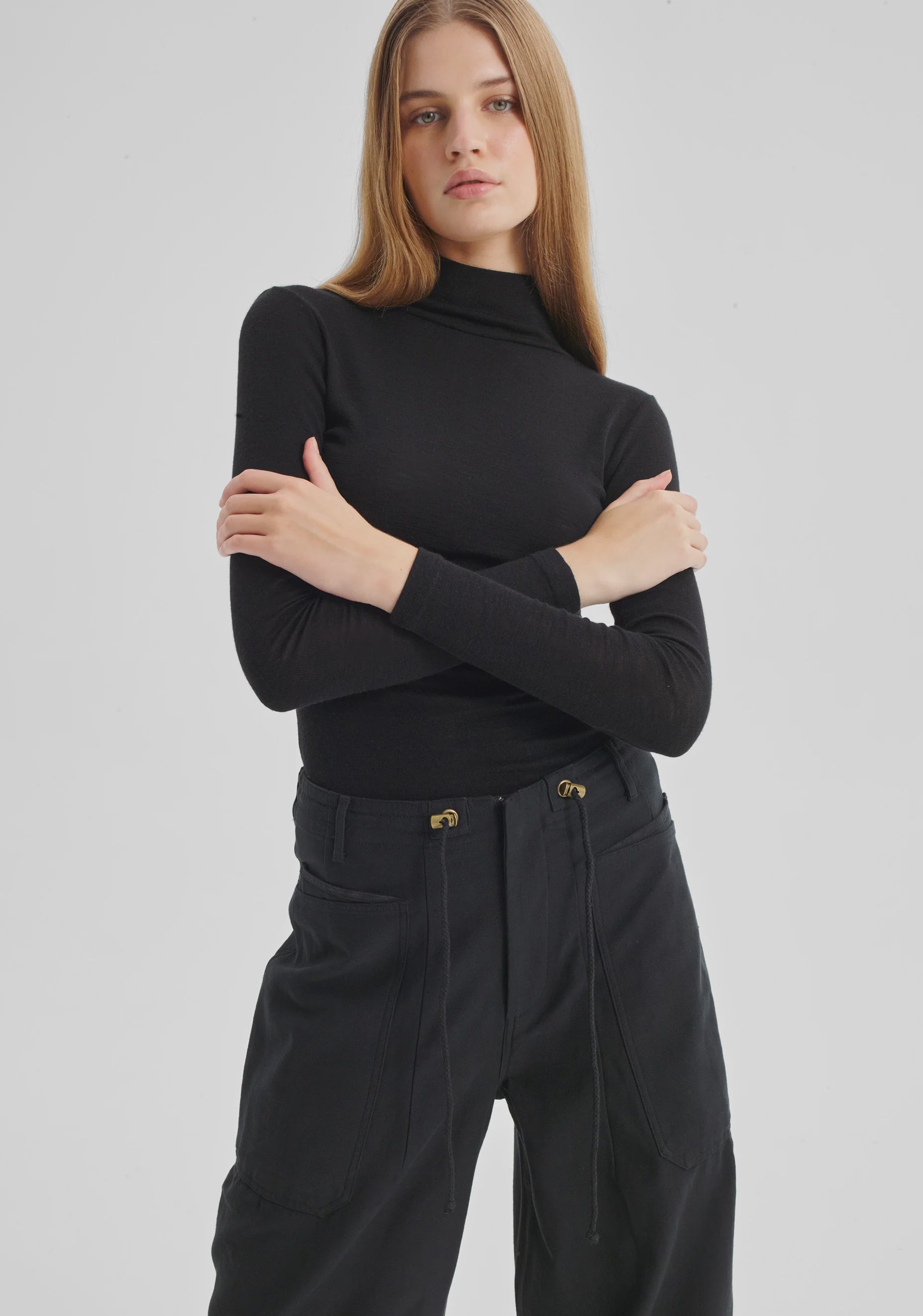 Morri Merino High Neck - Black - Presence Hamilton