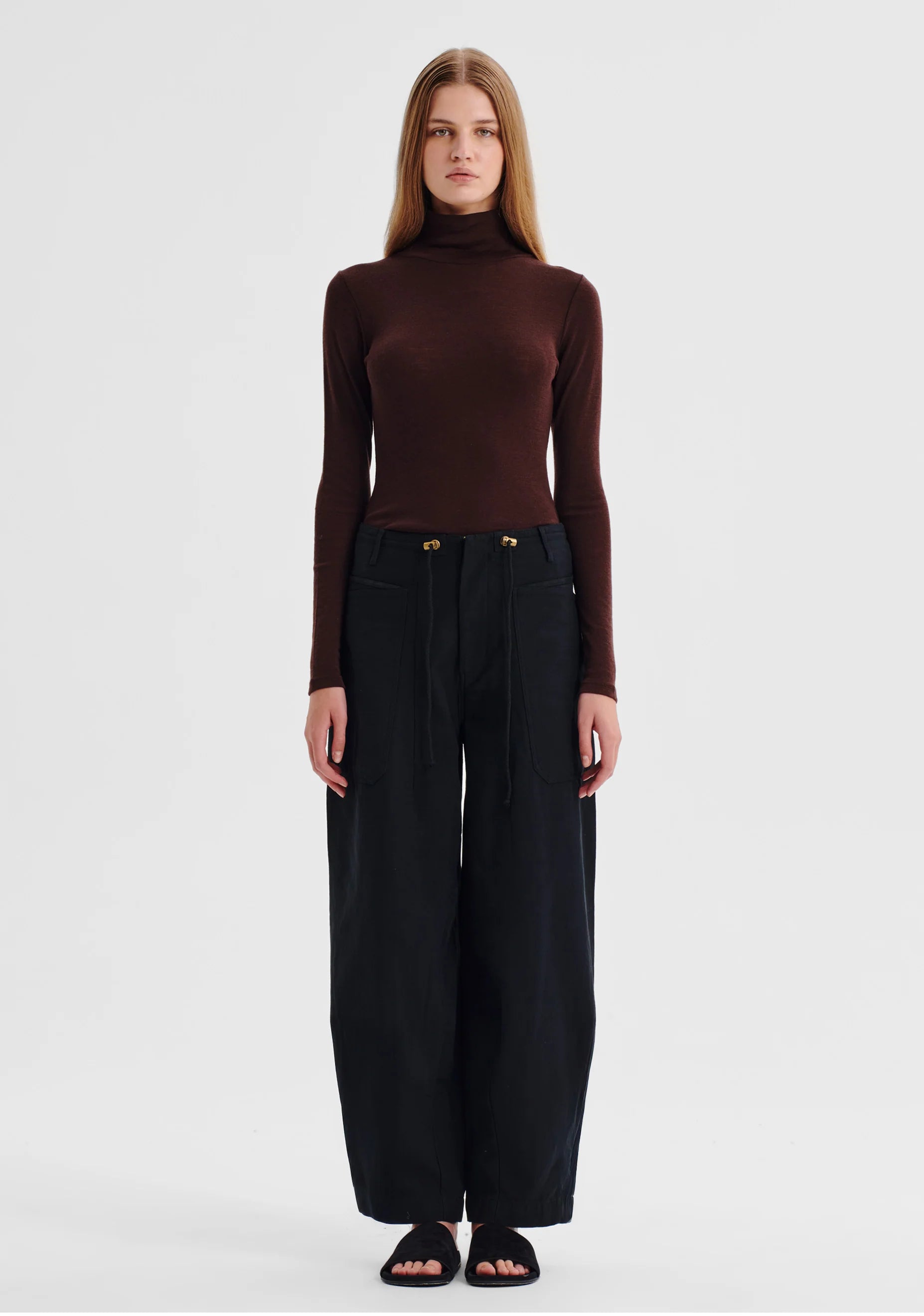 Morri Merino High Neck - Espresso - Presence Hamilton