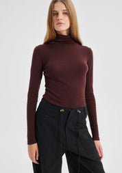 Morri Merino High Neck - Espresso - Presence Hamilton