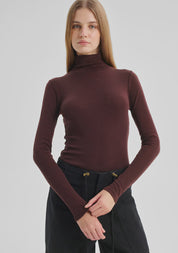 Morri Merino High Neck - Espresso - Presence Hamilton