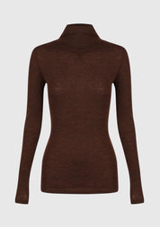 Morri Merino High Neck - Espresso - Presence Hamilton
