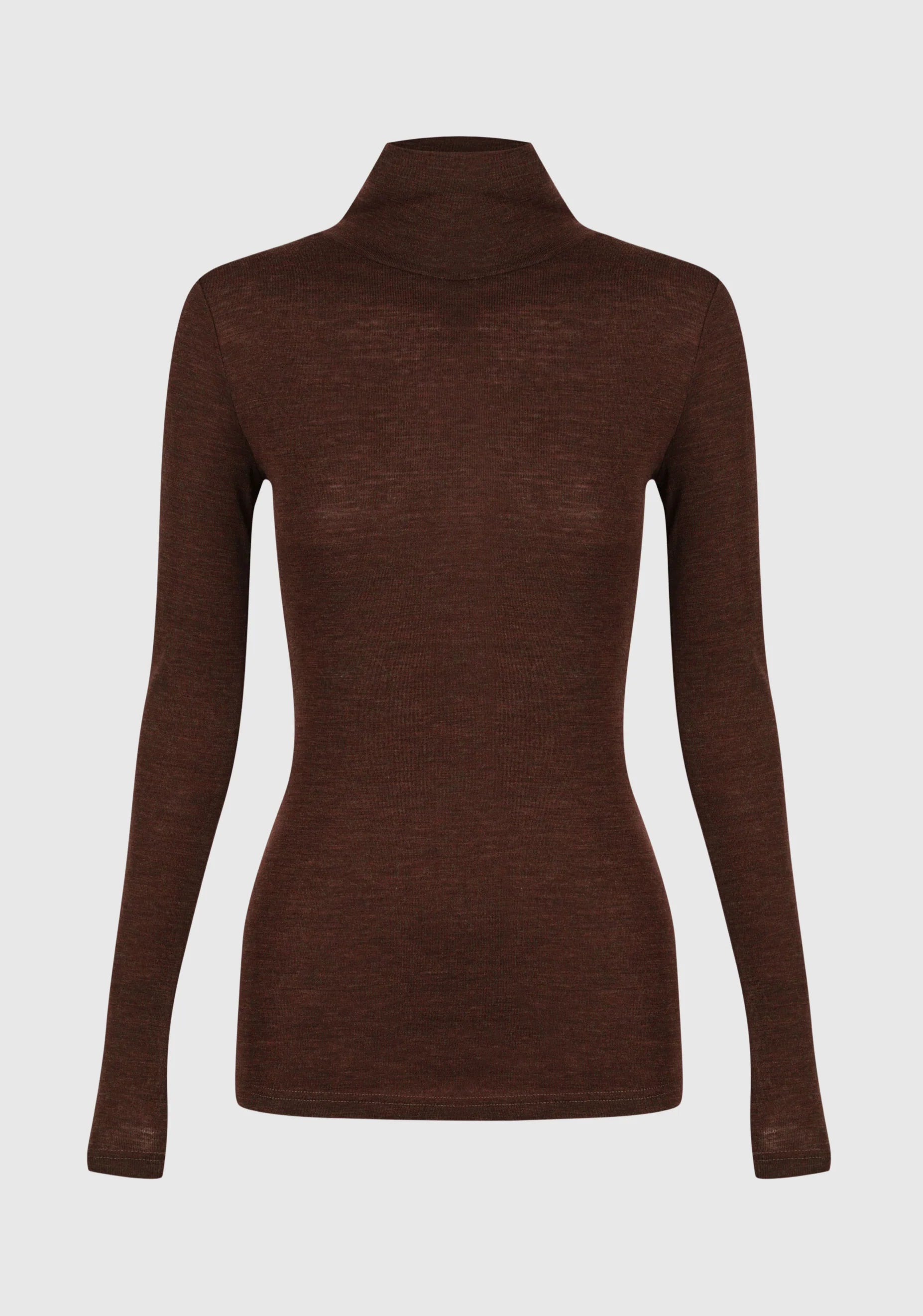 Morri Merino High Neck - Espresso - Presence Hamilton