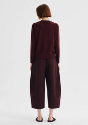 Oxford Merino Knit Pullover - Pinot - Presence Hamilton