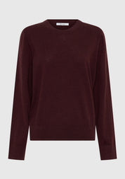 Oxford Merino Knit Pullover - Pinot - Presence Hamilton
