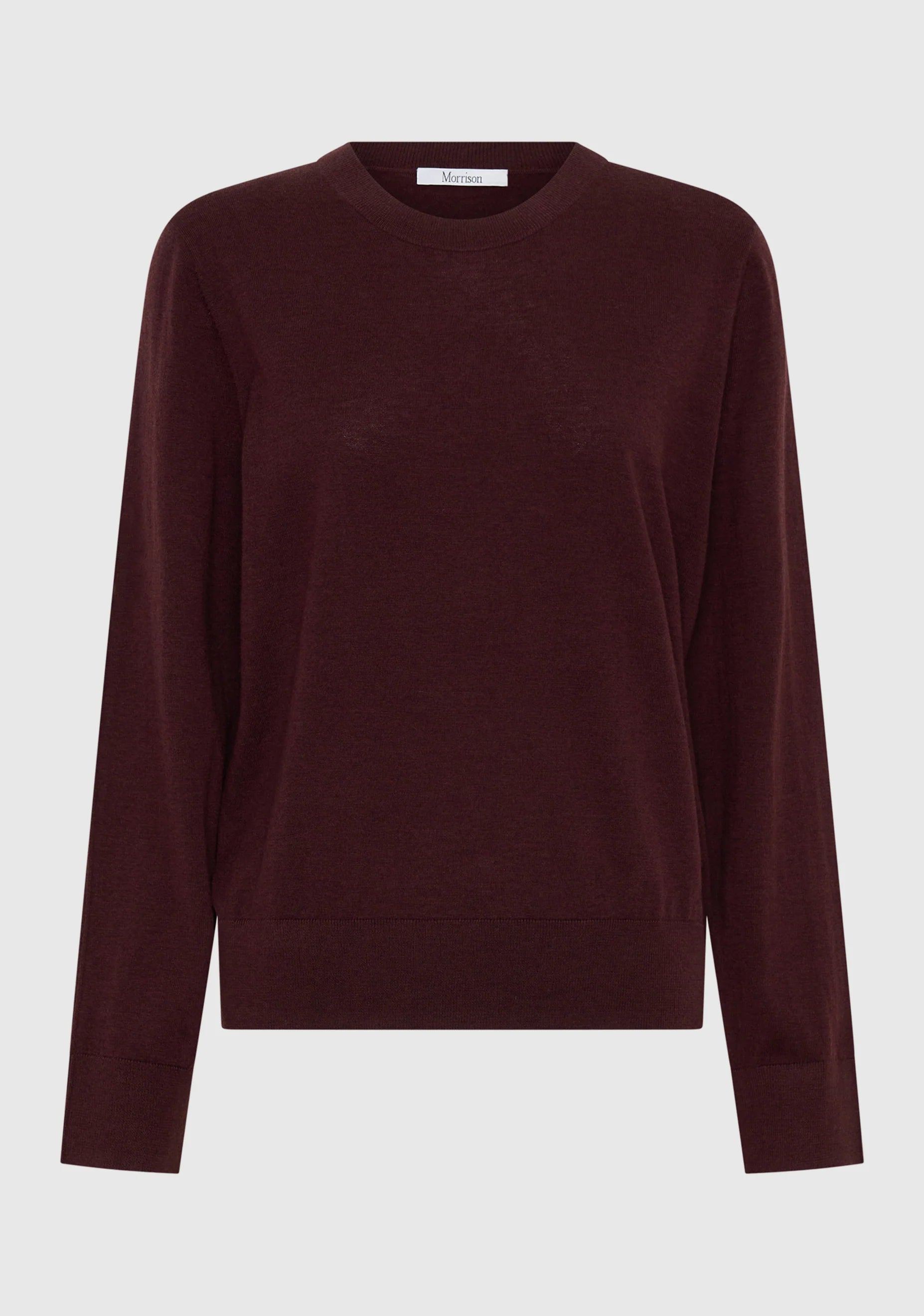 Oxford Merino Knit Pullover - Pinot - Presence Hamilton