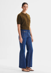 Solenne Knit Cardigan- Khaki - Presence Hamilton