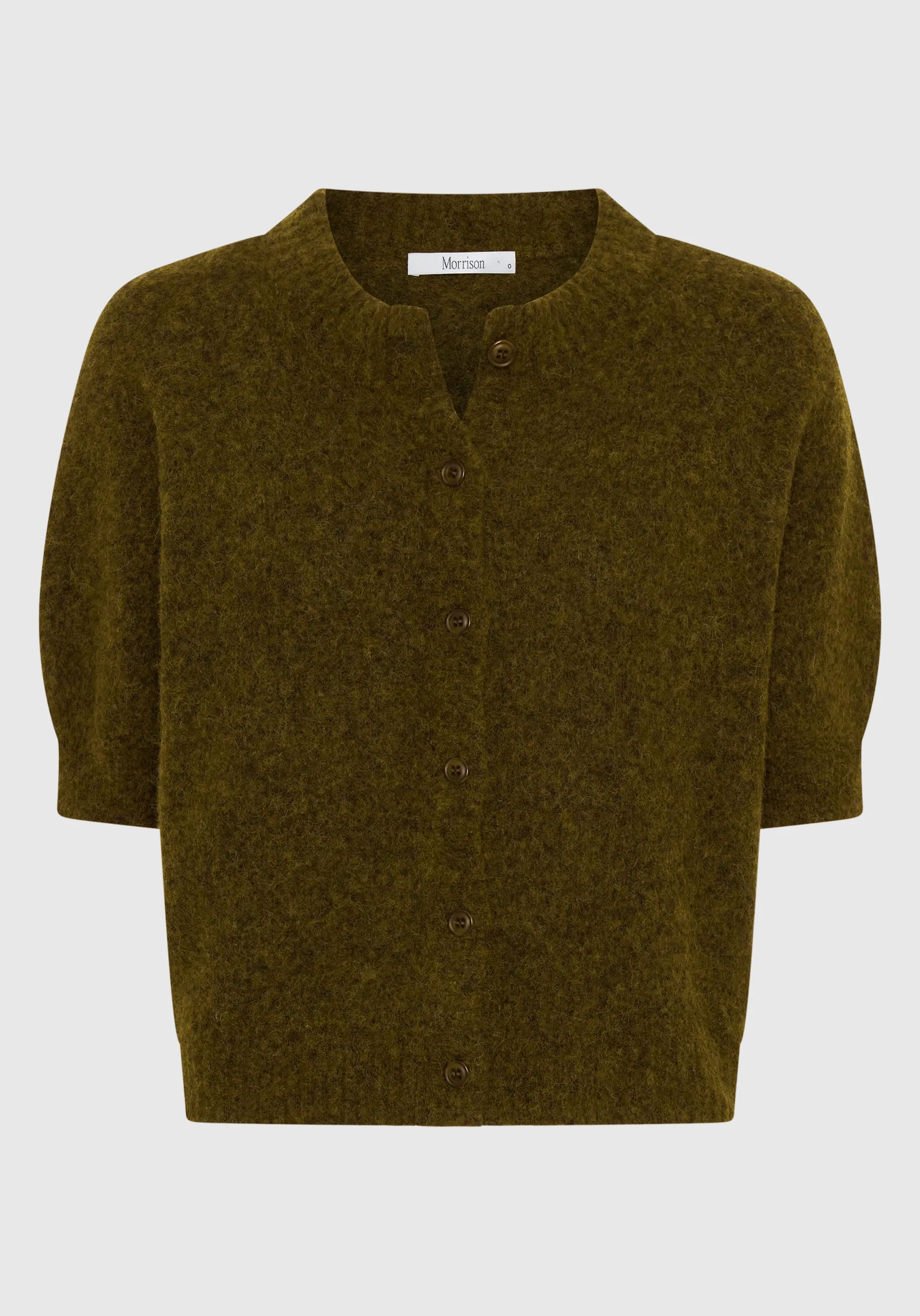 Solenne Knit Cardigan- Khaki - Presence Hamilton