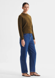 Solenne Knit Pullover- Khaki - Presence Hamilton