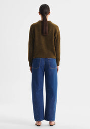 Solenne Knit Pullover- Khaki - Presence Hamilton