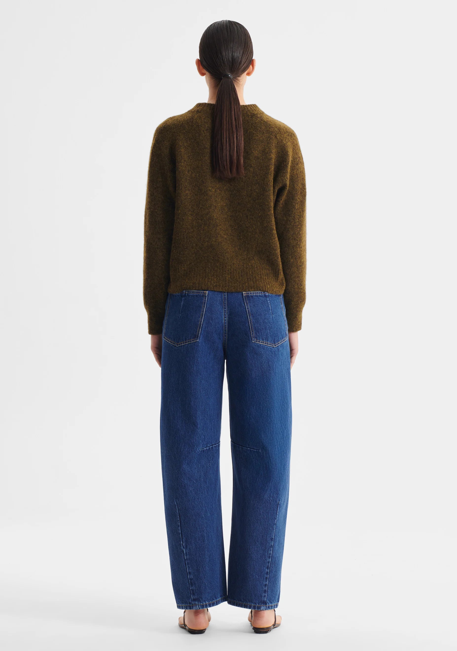 Solenne Knit Pullover- Khaki - Presence Hamilton