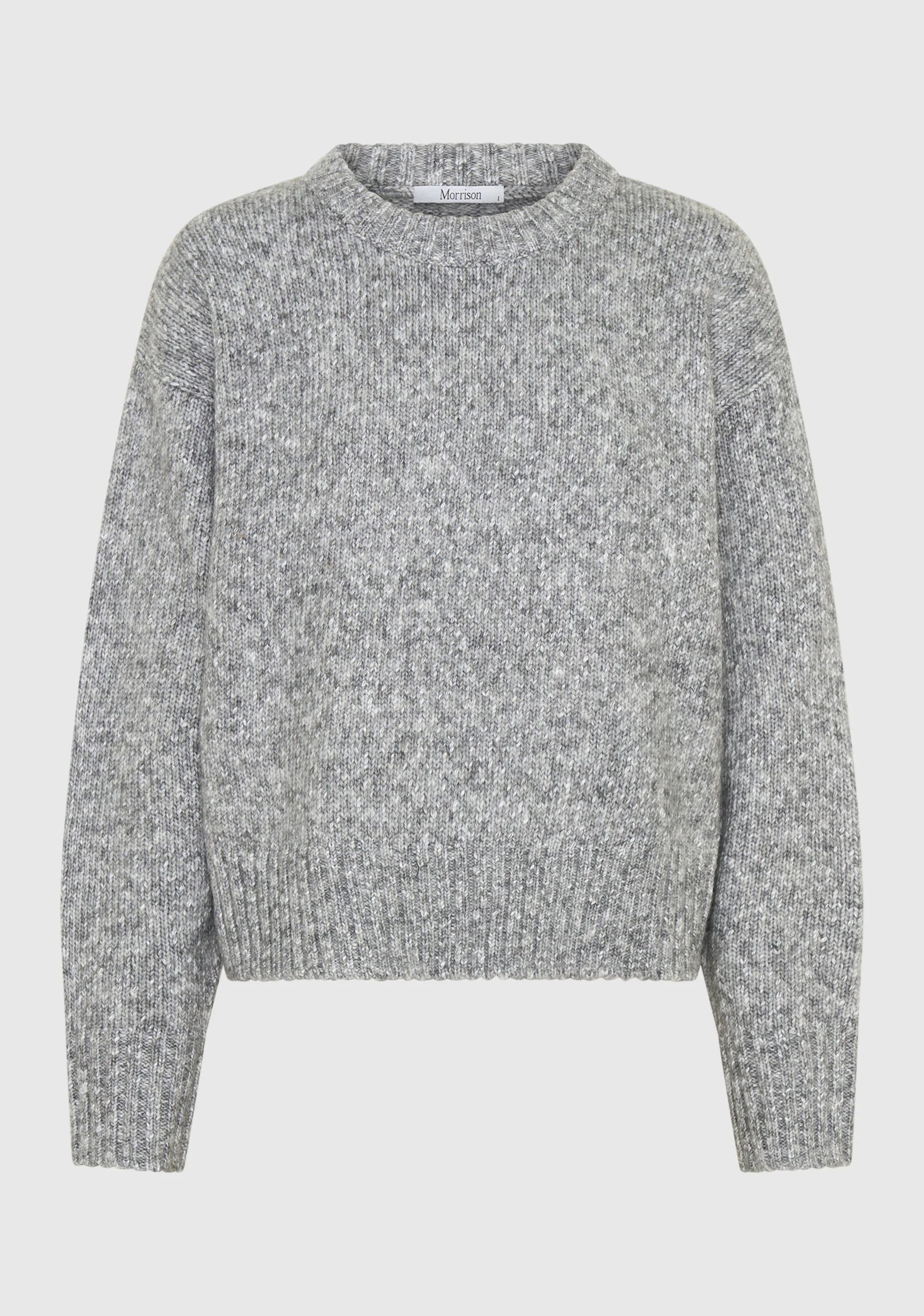Zoe Knit Pullover-Grey Marle - Presence Hamilton
